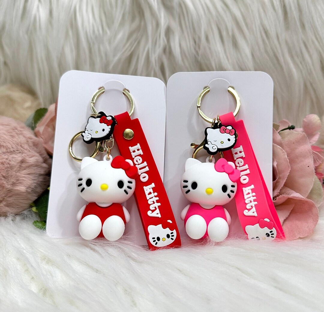 Kitty Keychain, Keychains, Kitty, Kitty Gift, Llavero De Kitty, Regalos ...
