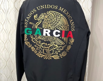 chamarra personalizada, chamarra con escudo de mexico ,Mexican State Jacket, Soft Shell Jacket, Personalized Ariat Style Jacket