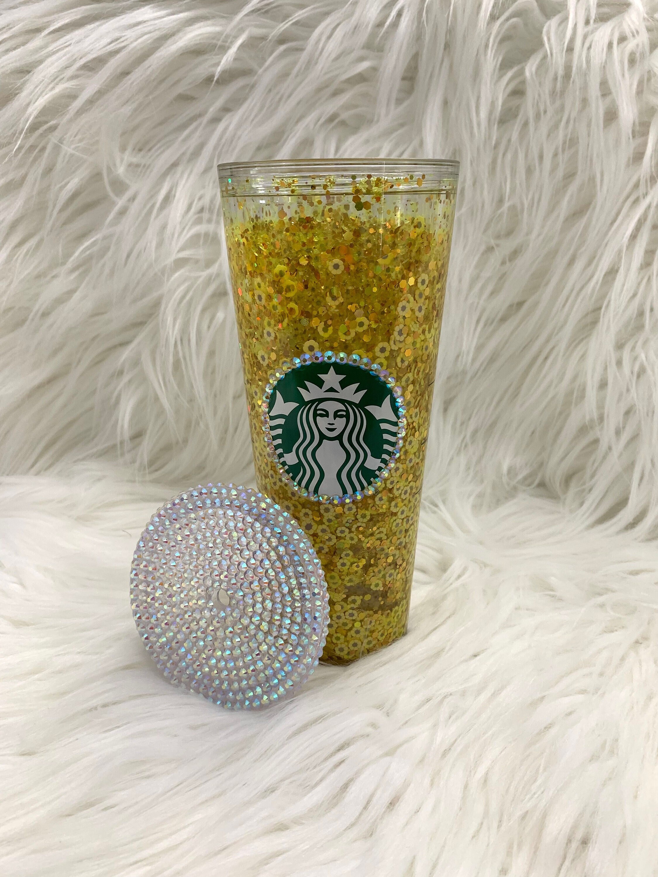 vaso de girasoles, 24oz Starbucks SnowGlobe Tumbler, Sunflower Starbucks snow globe, sun flower snow globe, Best seller, Starbucks cup,