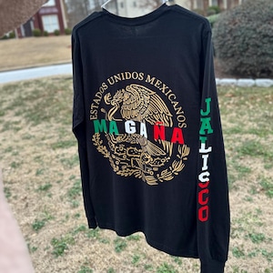 playera personalizada con el estado de su preferencia, Jalisco t-shirt, camisa de Jalisco, camisas, playeras, playera de manga larga, Mexico