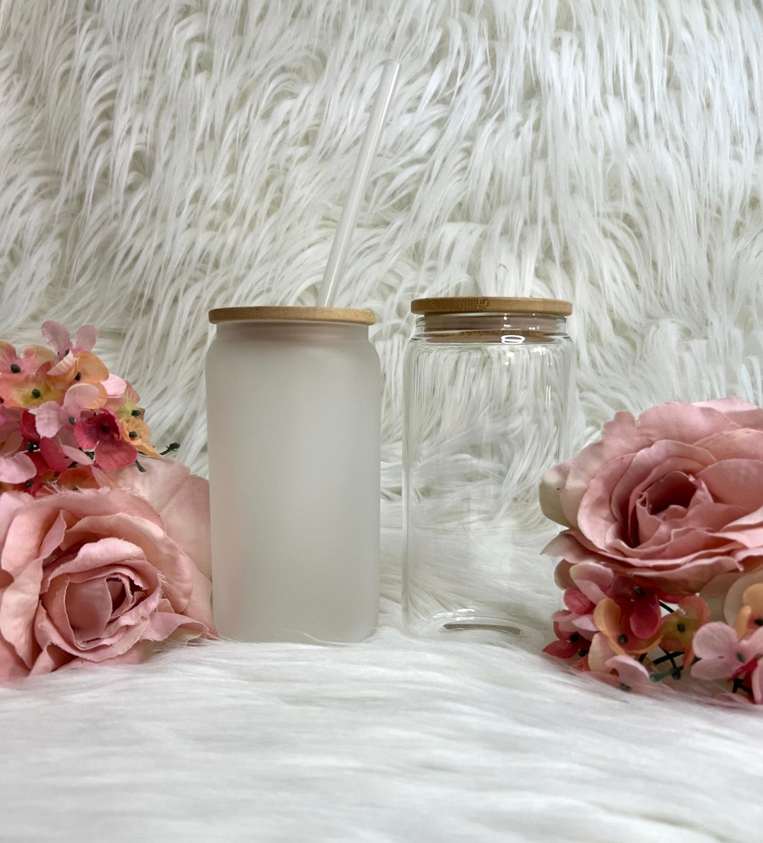 16 Oz Glass Tumbler Blank, Frosted Blank Sublimations , Sublimation