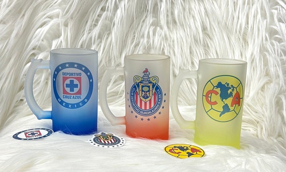 Vasos Para Micheladas, Vasos Club America, Vasos De Chivas, Vaso De Cruz  Azul ,vasos De America, Vasos De Futbol Mexicano, 16oz Mug 