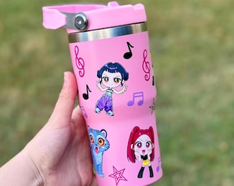 k pop demon beker, k pop demon, kinderbeker, kinderbeker, 20oz beker, vaatwas 20oz, schoolbekers, vaso para escuela, kpop beker, kpop cadeau