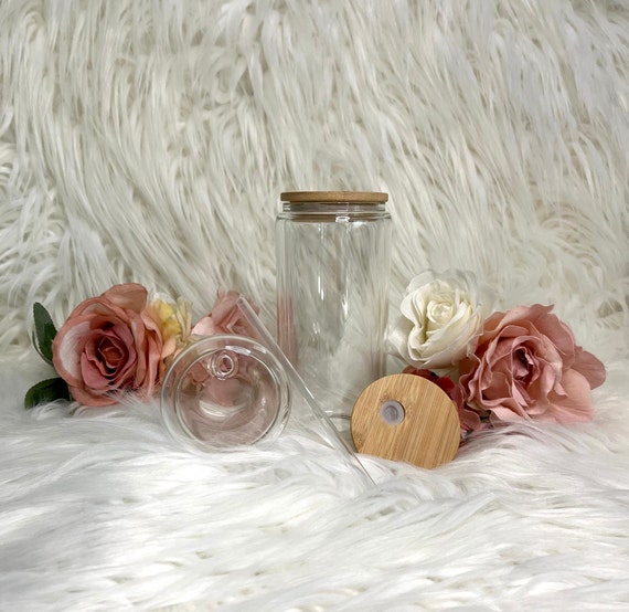 16oz Snow Globe double walled glass tumbler | vasos para sublimar | vasos de 16oz | Snow Globe Glass Can | double wall glass cup | 16oz cup