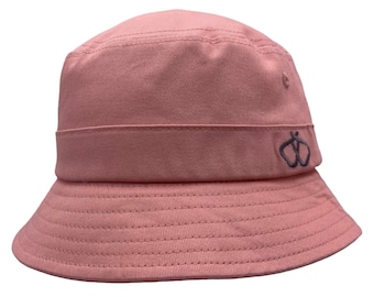 Kids Pink Satin Lined Bucket Hat