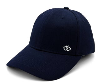 Satin Lined Navy Blue Baseball Cap