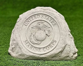 United Statues marine cops rock Concrete memorial figurine Outdoor garden or backyard sculpture