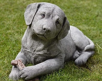 Labrador Retriever figure Pretty labrador statue outdoor Concrete pet memorial gift Realistic dog figurine Dog decoration for garden