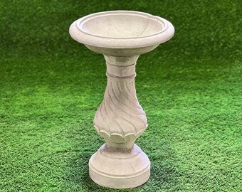 Massive combo bird bath or sundial base statue Concrete birds drinker for garden figurine XL size sculpture