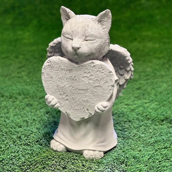 Cat Angel Statue Etsy