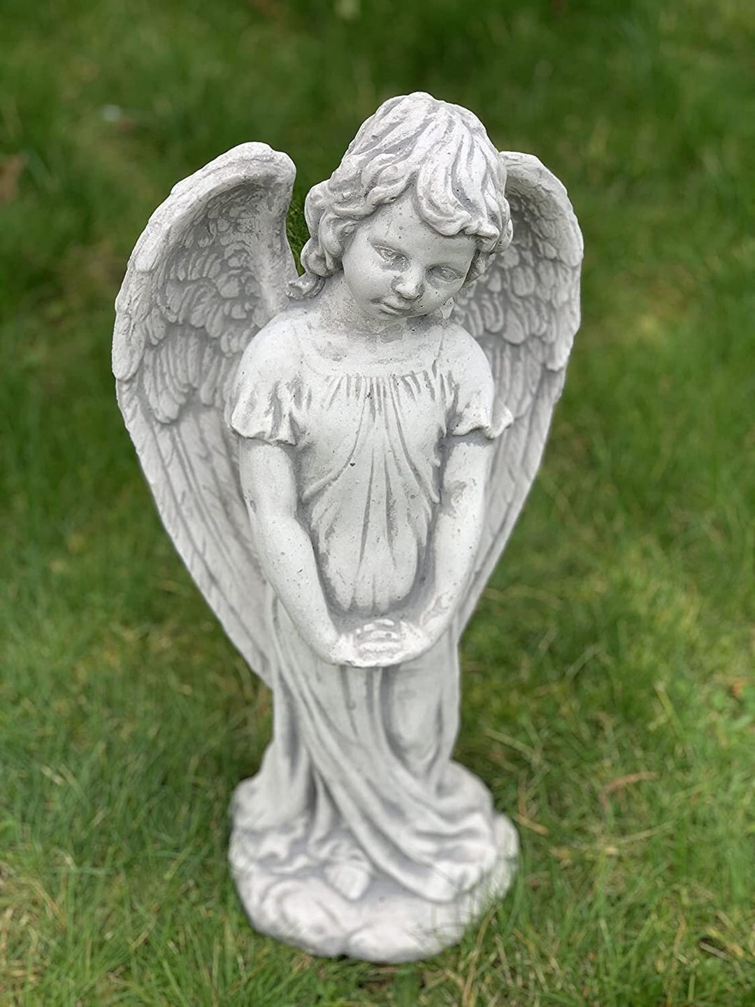 Cement Angel Statue Angel Figure for Garden Outdoor Sculpture Etsy