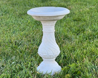 Concrete pot Bird bath for decoration garden patio or backyard  Large drinker for birds Designed outdoor decoration