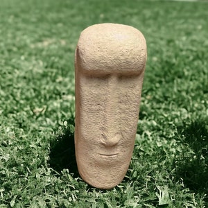 Massive Moai head statue Concrete Easter island style statue Outdoor stone garden figure Moai Head design image 9