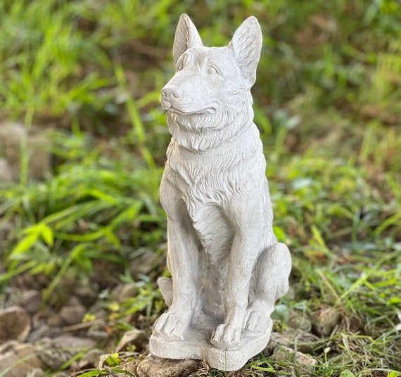 Lifelike Shepherd Dog Figurine Sitting Shepherd Statue Creative ...