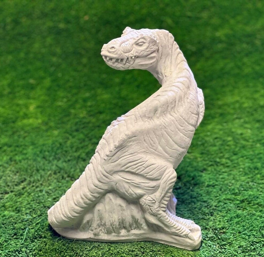 Concrete Dinosaur Statue Concrete Standing Dinosaur Figurine Outdoor