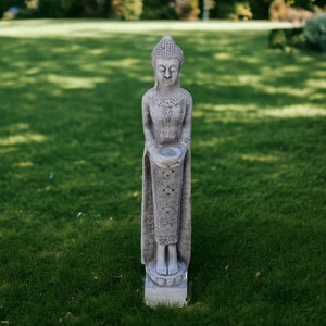 Massive Buddha Figurine Asian Buddha concrete statue Zen garden sculpture Asian garden art