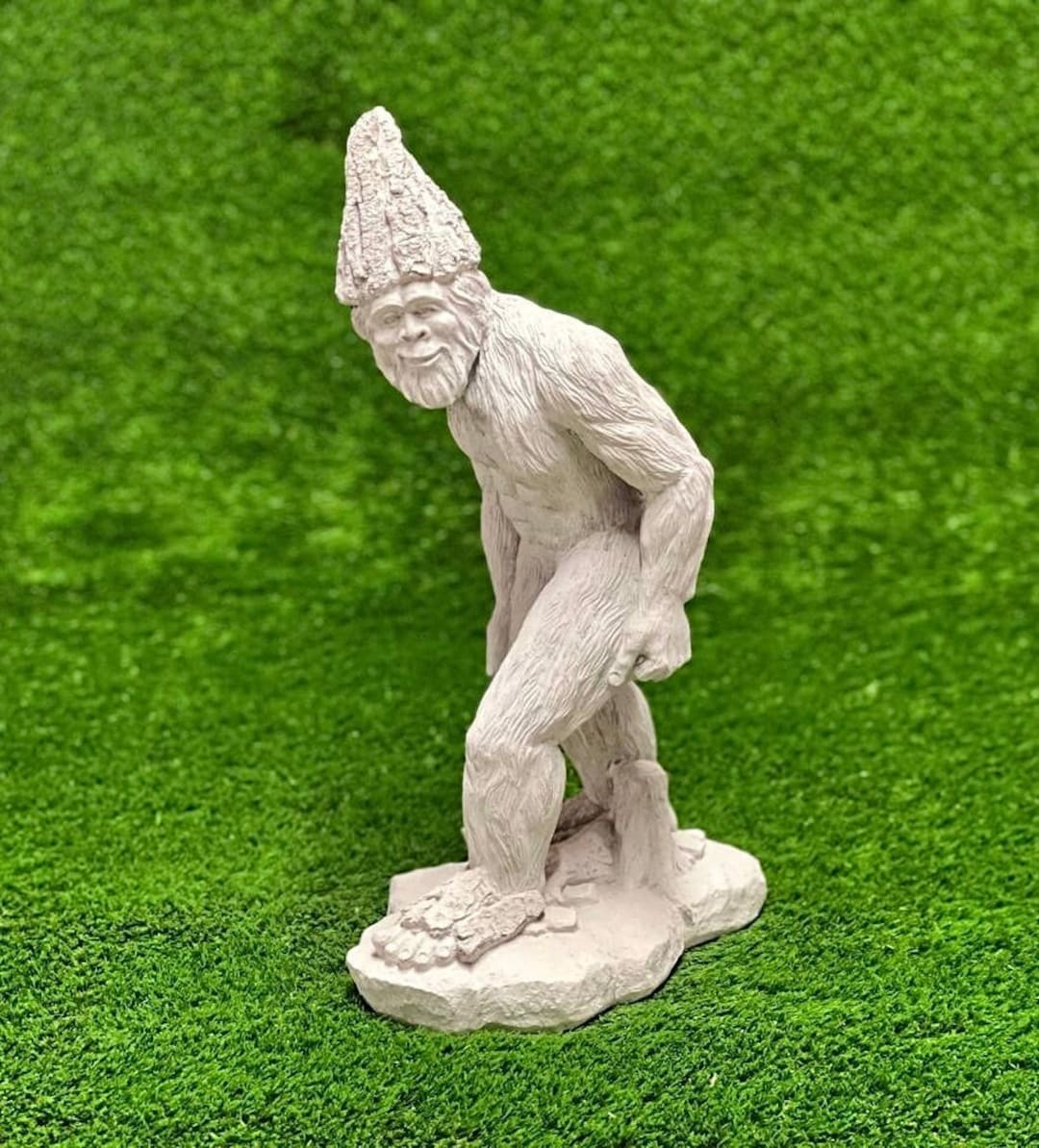 Concrete Bigfoot Statue Outdoor Massive Snowman Figurine Etsy