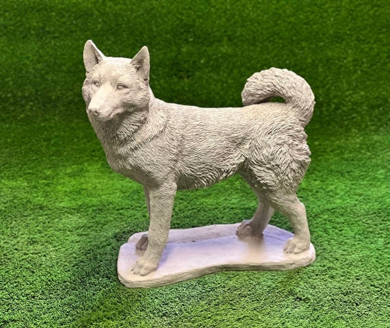 Large Siberian Husky Dog Statue Huge Standing Siberian Husky Dog