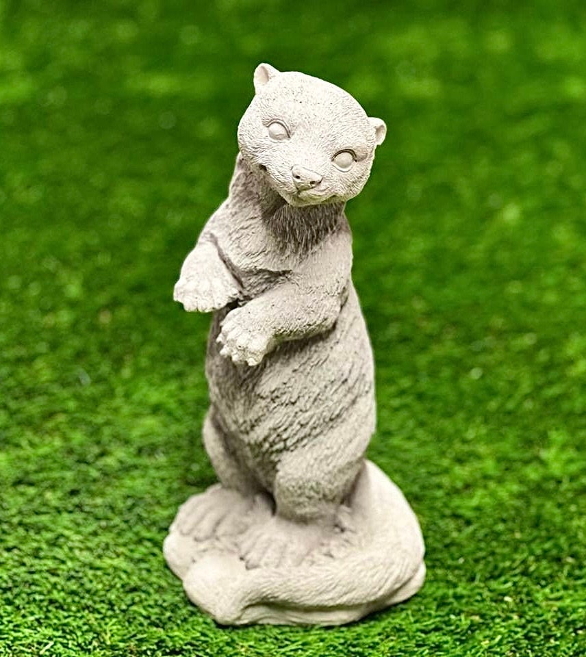 Concrete Otter Figurine Standing Otter Statue Handmade Cement - Etsy