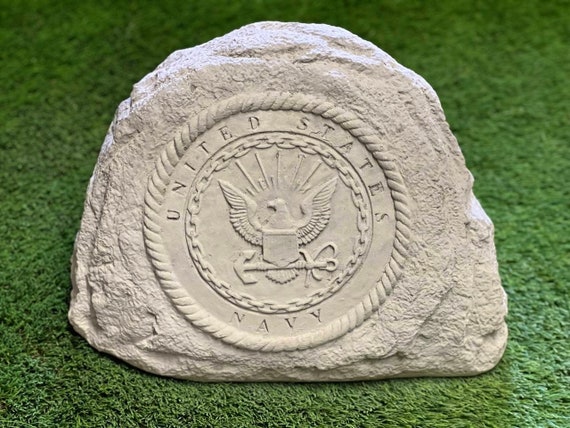 United Statues navy statue Concrete United Statues navy memorial rock Outdoor garden or backyard art