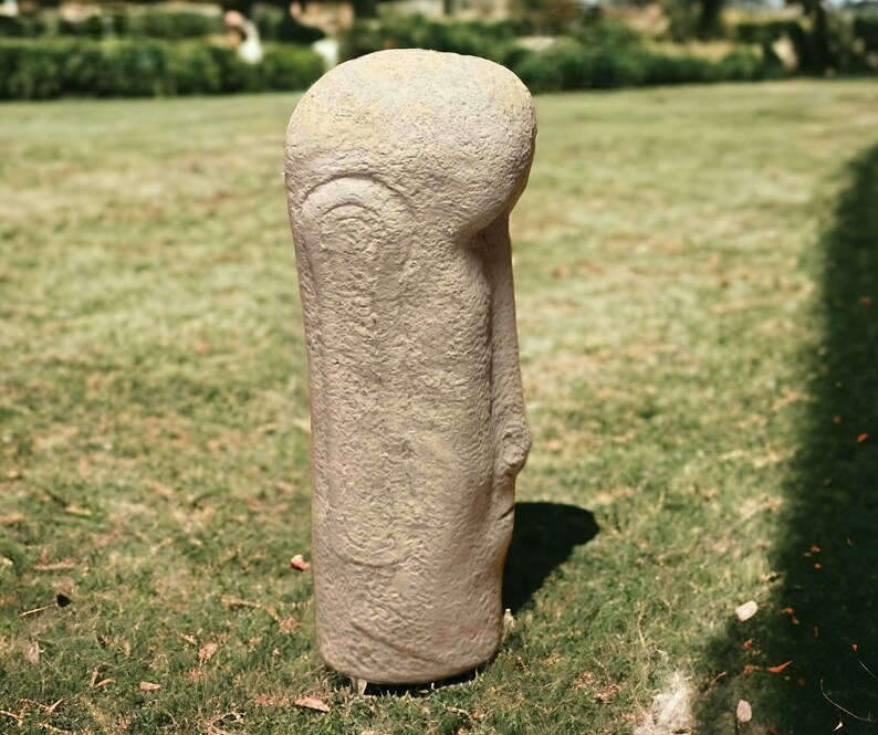 Massive Moai head statue Concrete Easter island style statue Outdoor stone garden figure Moai Head design image 6