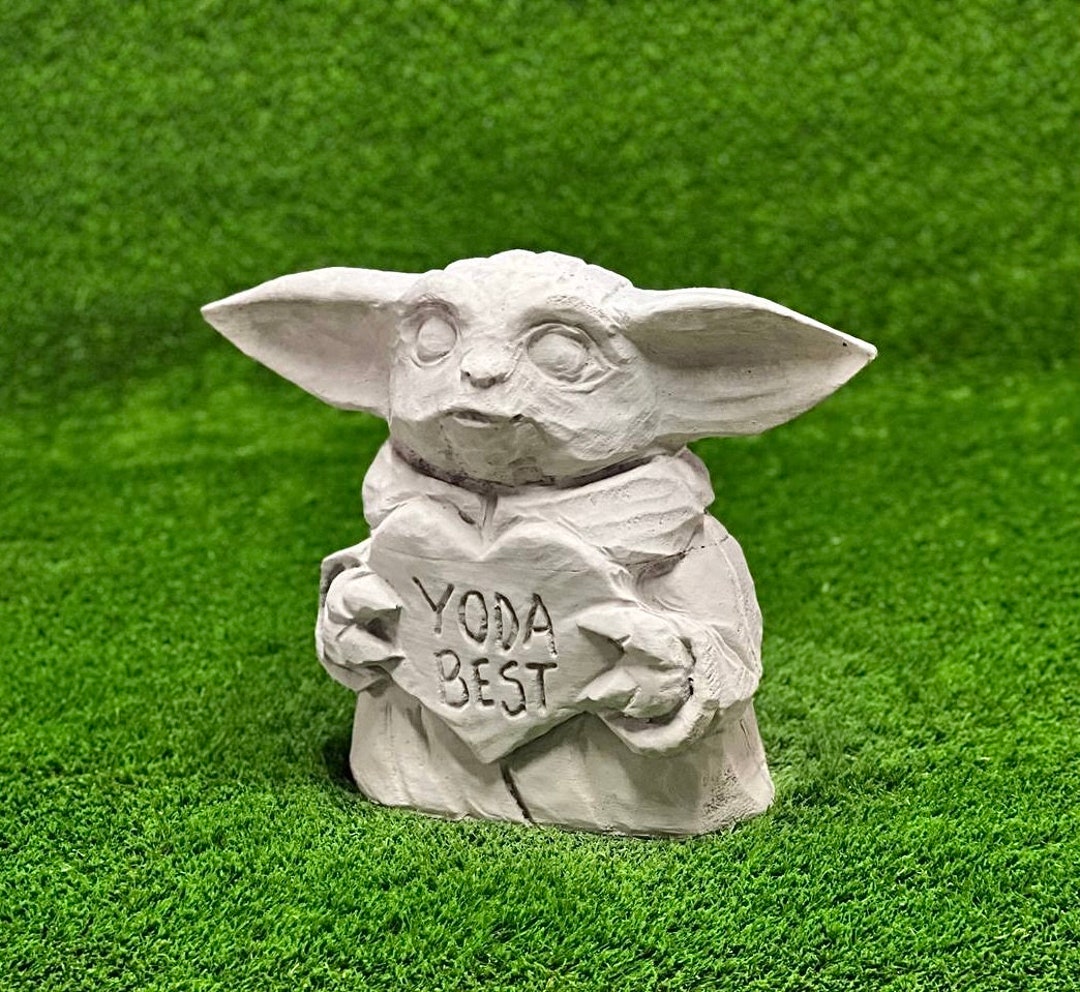 Concrete Yard Sculpture Movie Character Outdoor Yoda Statue Etsy