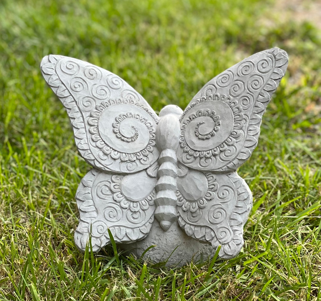 Amazing Handmade Butterfly Figurine Concrete Butterfly Statue Etsy