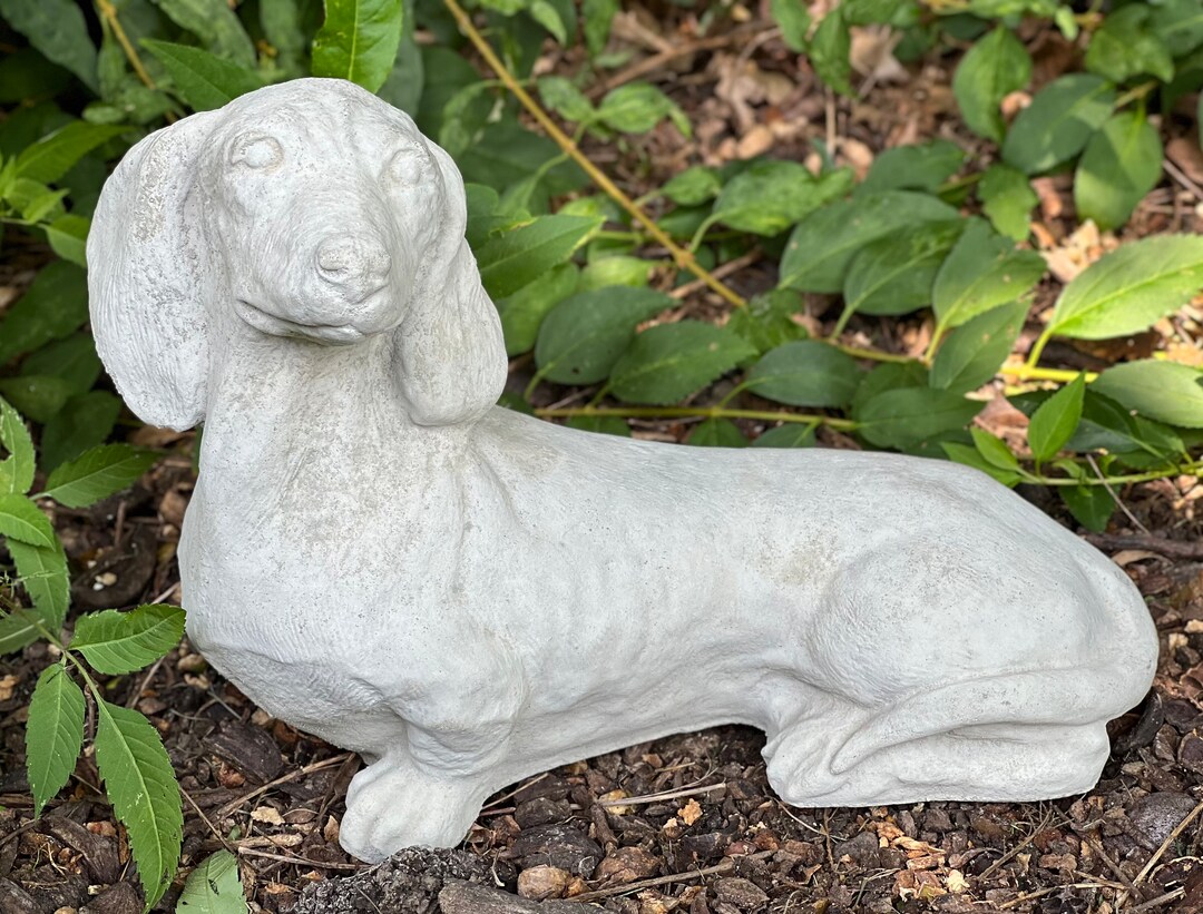 Dachshund Dog Statue Concrete Pet Memorial Realistic Conctere Etsy