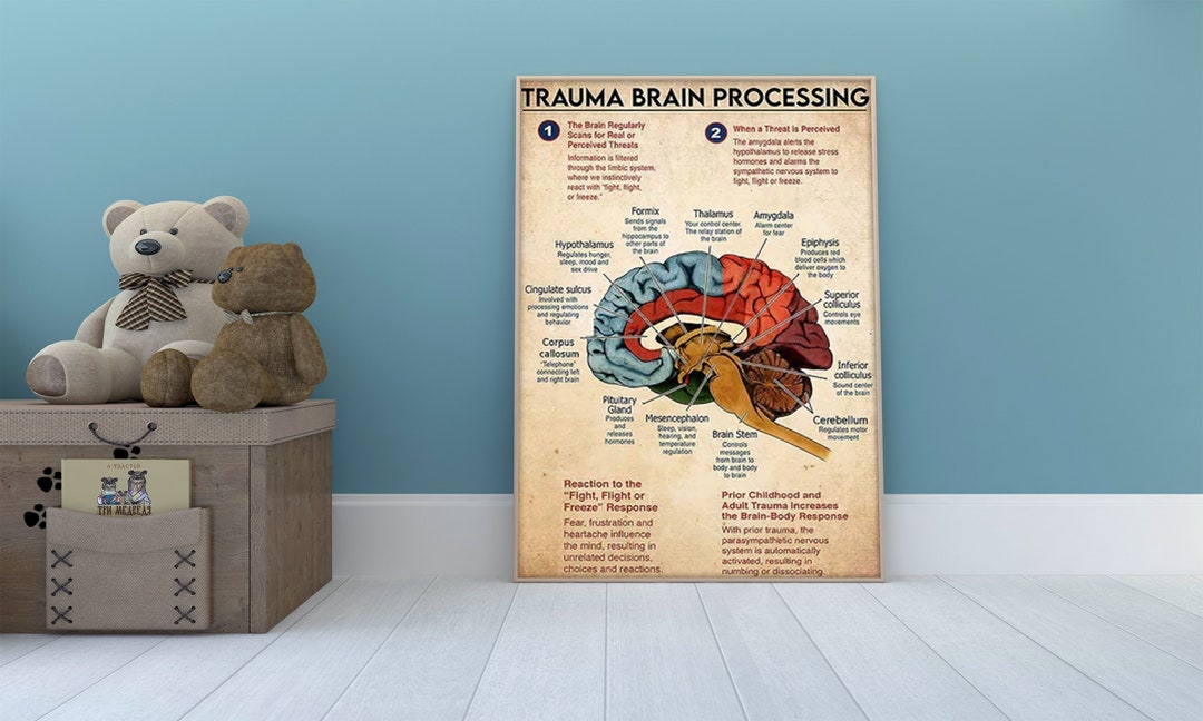 Trauma Brain Processing Poster Trauma Brain Print - Etsy