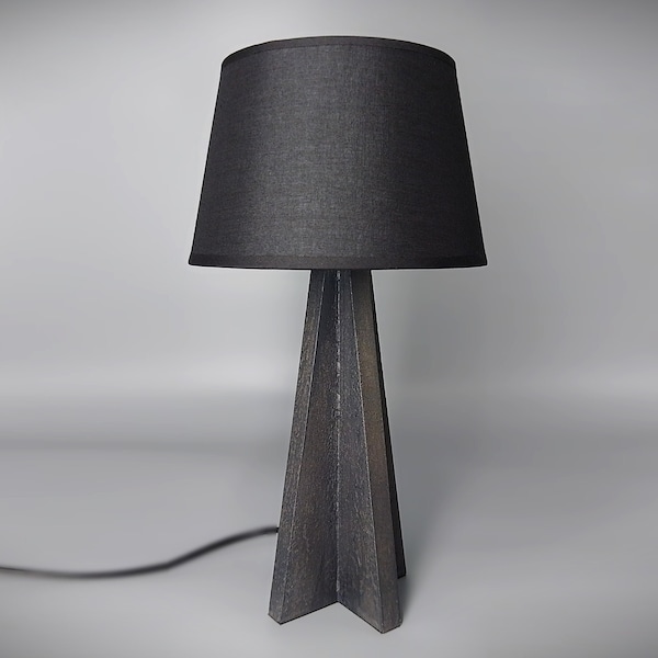 Dimmable concrete table lamp SCANDIC 2B | Modern living room table lamp | Minimalist style | Elegant square Bauhaus desk lamp