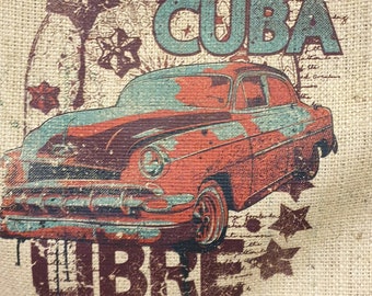 Coffee bag jute bag decoration SACK Deco with selected Libre motif! Jute wall decoration mural upholstery cover