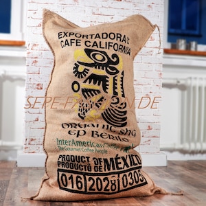 Coffee sack jute sack decoration SACK Deco with selected motif Berilo! Jute wall decoration mural upholstery cover