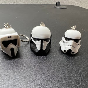 Imperial Stormtrooper Helmet Keychains from Star Wars / Mandalorian
