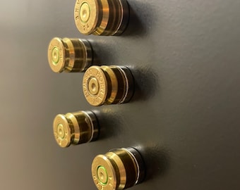 Handmade Refrigerator Bullet Magnets - Set of 5 .308 Winchester / Bullet Magnets / Rifle / Unique Conversation Starter