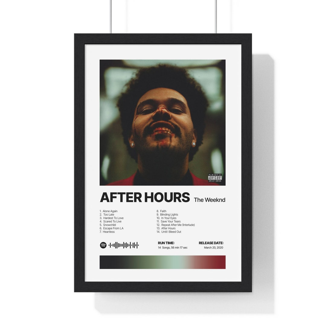 After Hours the Weeknd Album Poster Digital Print Album 