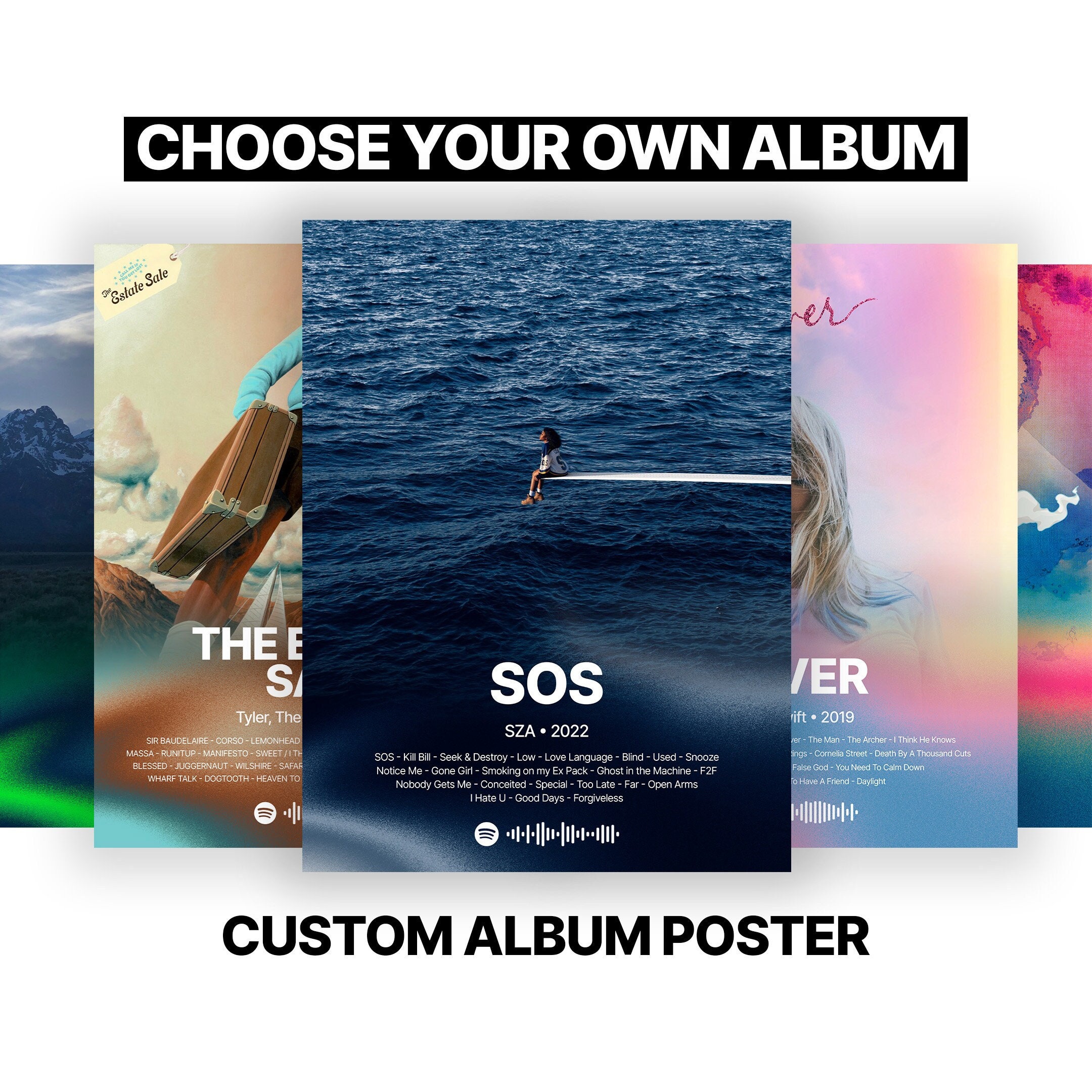 SZA SOS Album Poster, Custom Album Cover