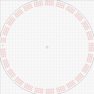 Mall för 30 cm cirkelformad Cribbage-bräda