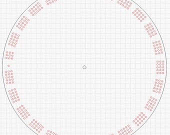 8 Circle Cribbage Board Template Pack (10&quot;, 11&quot;, 12&quot;, 13&quot;, 14&quot;, 15&quot;, 20&quot;, 22&quot;)