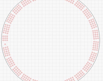 11&quot; Circle Cribbage Board Template