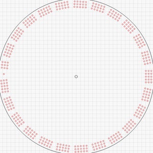 15&quot; Circle Cribbage Board Template