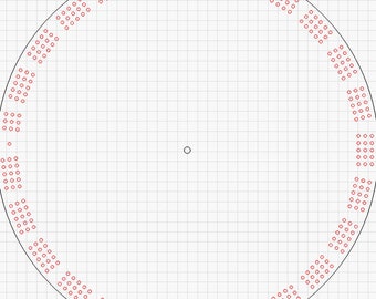 15&quot; Circle Cribbage Board Template