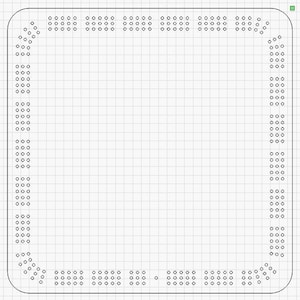 13-Zoll-quadratisch Cribbage Board Vorlage