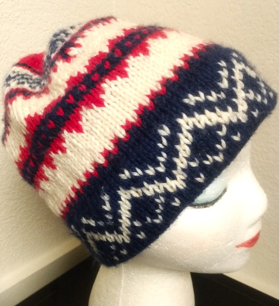 Handknit Super Warm Nordic Winter Beanie Hat