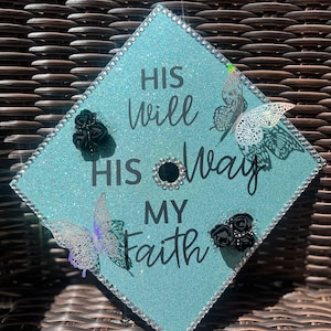 GESEGNETer Abschlusskappen-Topper, anpassbar!! Benutzerdefinierte Grad Cap, Graduierung Cap Designs, Graduierung, Cap Topper, Schrift Cap Topper