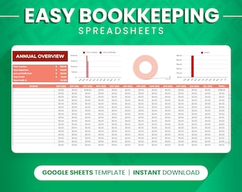Modelo de contabilidade para pequenas empresas no Planilhas Google | Planilha de contabilidade fácil | Rastreador de receitas e despesas | Gerenciador financeiro empresarial