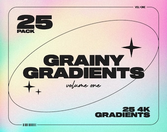 25 Grainy 4K Gradient Backgrounds: Modern Digital Graphics (Digital Download)
