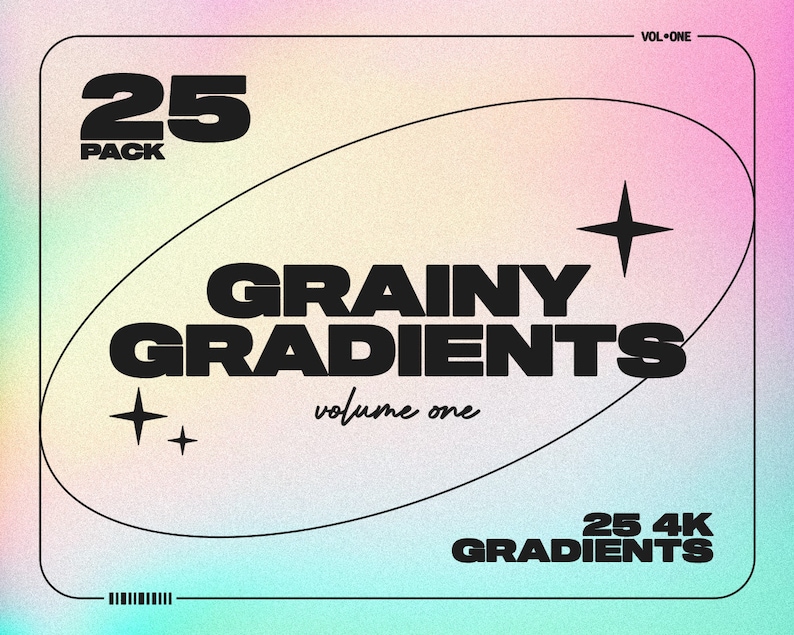 25 Grainy 4K Gradient Backgrounds: Modern Digital Graphics (digital ...