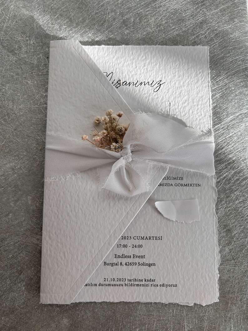 Einladungskarten, Düğün Nişan davetiyesi, Wedding invitation cards, Baumwollpapier Bild 1