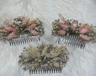 Haarschmuck mit Trockenblumen Brauthaarschmuck Haarkamm mit Trockenblumen Brautacessoires, hair Accessoires with dried Flowers