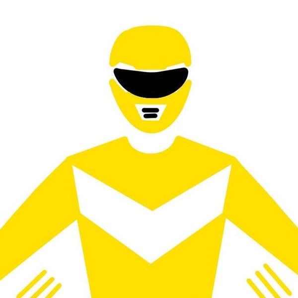 YELLOW RANGER - Digital Download - Craft Supplies & Tools - Canvas and Surfaces - Stencils, Templates and Transfers - Clip Art- Image Files